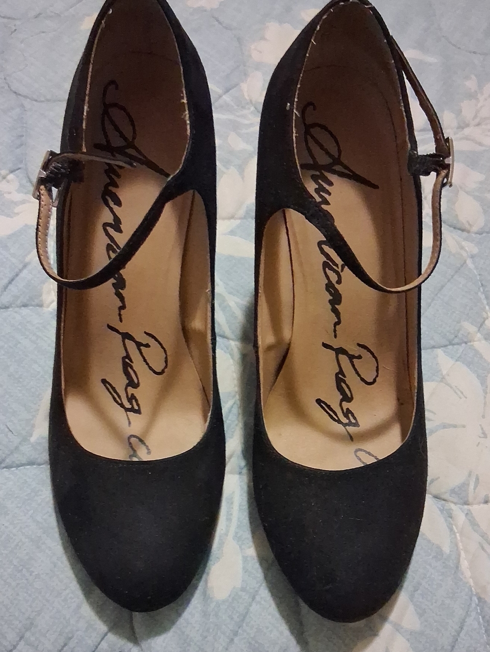 American Rag Black Mary Jane Heels with Ankle Strap